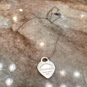 Return to Tiffany Vintage Heart Tag Pendant - 18 inch necklace - 925 Silver